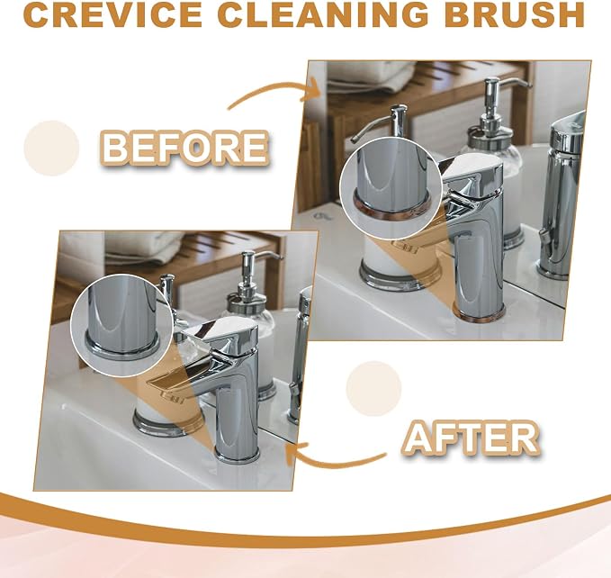 uxcell 2PCS Crevice Cleaning Brush, Hard Bristle Gap Brush - Image 4