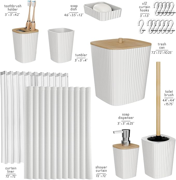 Clara Clark Bathroom Accessories Set - Image 2