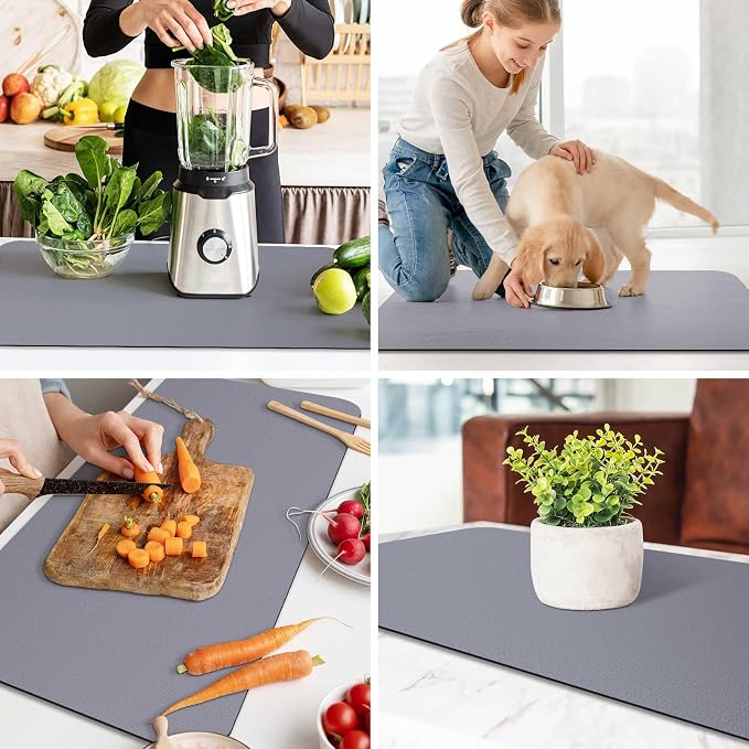 WISELIFE Dish Drying Mat Super Absorbent Drying Mat Large Dish Drying Mats - Image 6