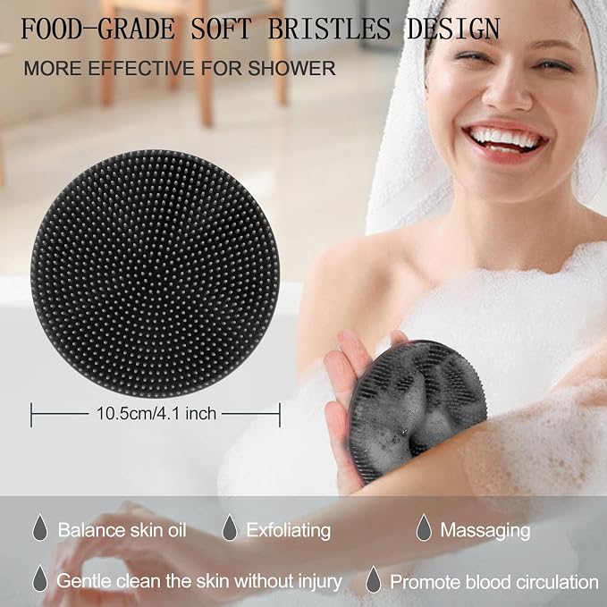 INNERNEED Food-Grade Soft Silicone Body Scrubber Shower Brush Handheld - Image 7
