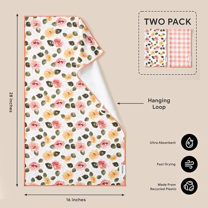 RECYCO Waffle Kitchen Towel Set of 2 - Image 2
