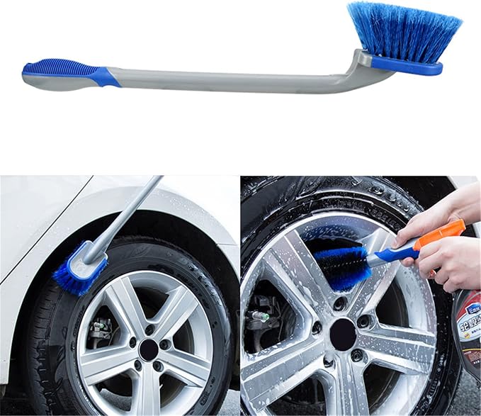 Car Tire Cleaning Brush Long Handle Wheel Brush Exhaust Pipe Cleaning Brush - Image 9