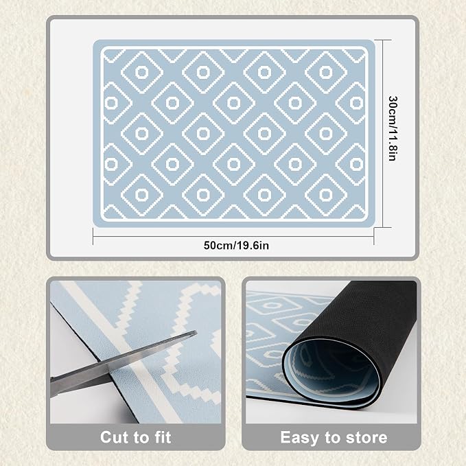 SUEH DESIGN Dish Drying Mat, Absorbent Coffee Mat 19.6 x 11.8 in Quick Dry - Image 7