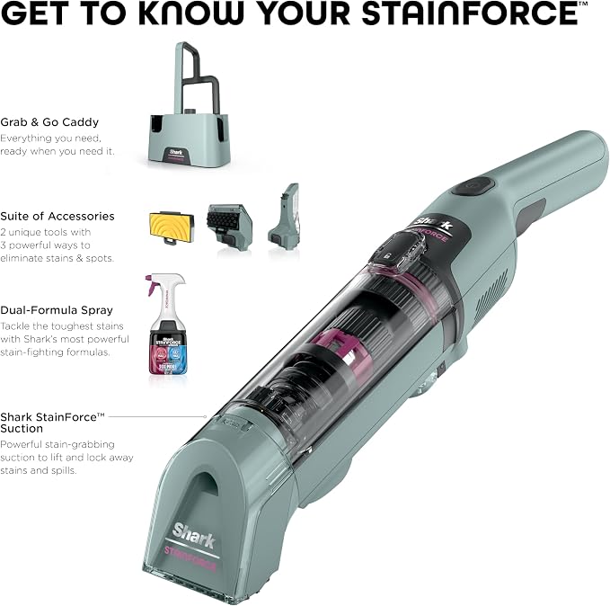 Shark StainForce Cordless Portable Spot, & Odor Remover System - Image 12