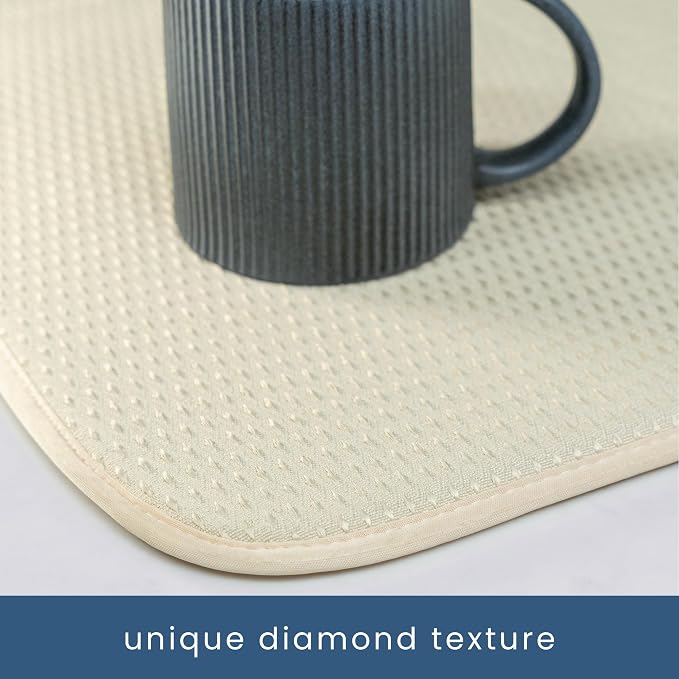 S&T INC. Dish Drying Mat XL, 18” x 24”, Absorbent Microfiber Kitchen Counter Mat - Image 3