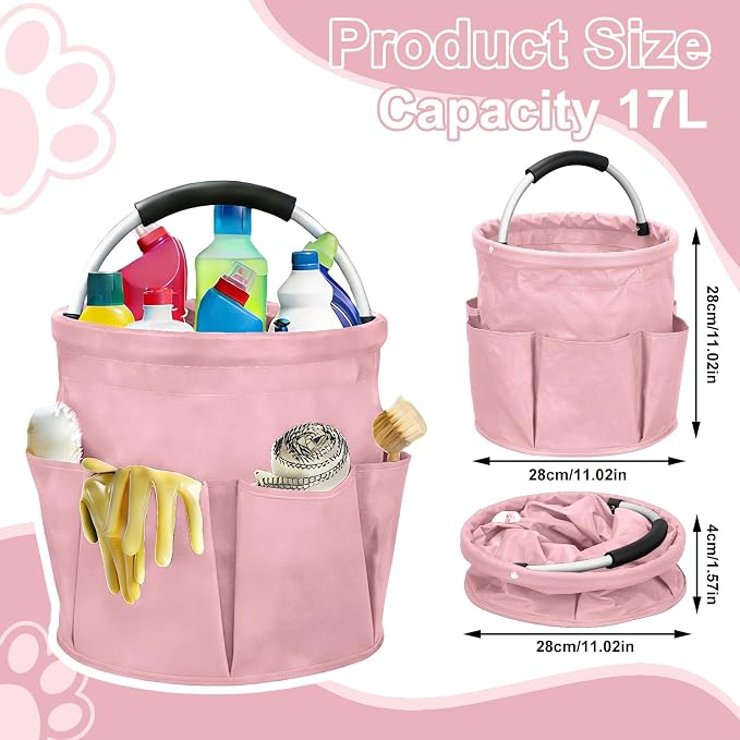 Qivine Cleaning Caddy for Cleaning Supplies, 17L Cleaning Supply Caddy - Image 2