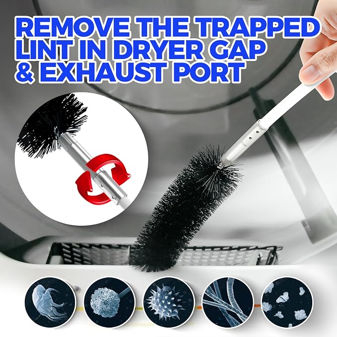 Holikme 30 Feet Dryer Vent Cleaner Kit, Flexible Lint Brush - Image 3