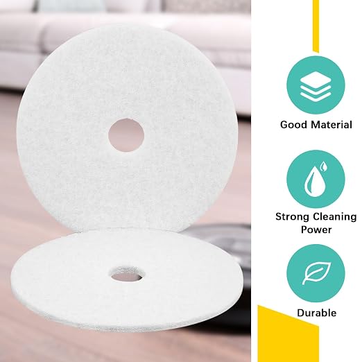 20" White Scrubbing Pads Commercial Cleaning Orbiter Pads-Maintenance Non Woven - Image 3