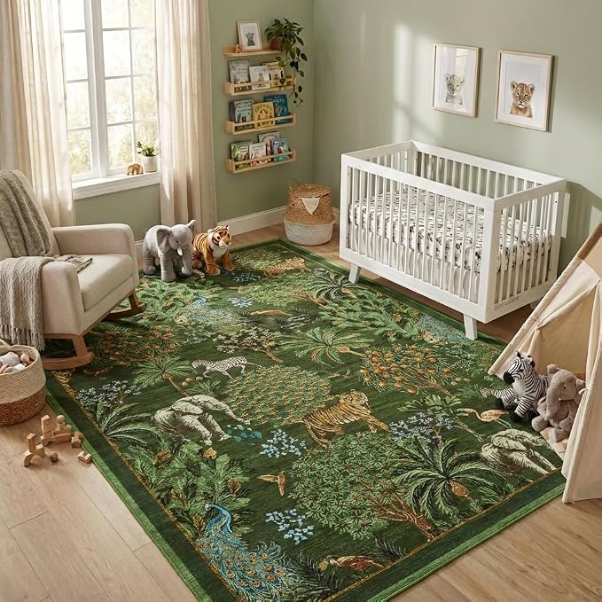 GarveeHome Jungle 8x10 Area Rug Washable Rugs - Image 3