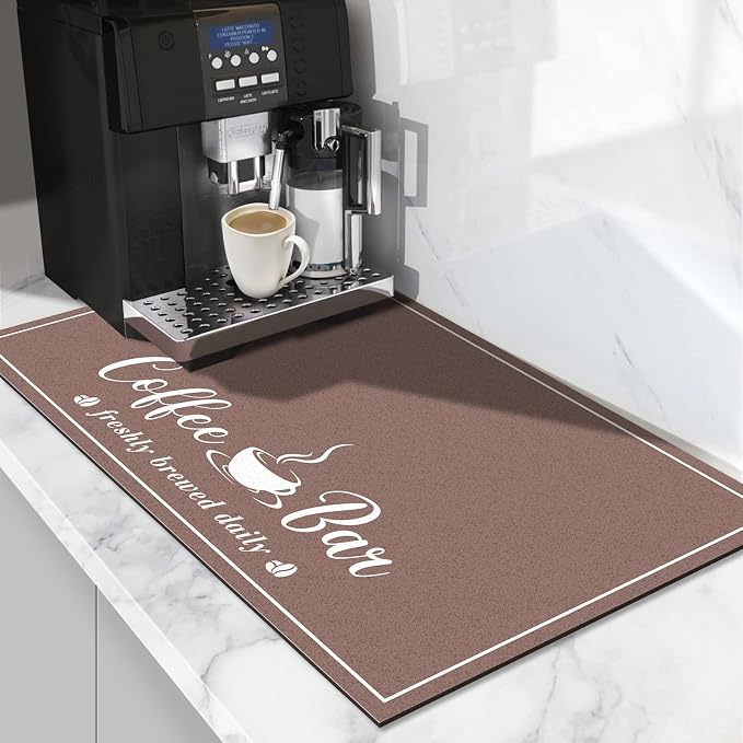 Absorbent Coffee Mat, Fashion Dish Drying Mat by CooRug