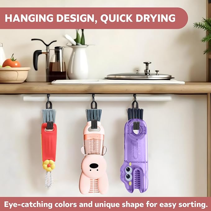Cup Lid Cleaning Brush, 3 in 1 Lid Cleaner - Image 7