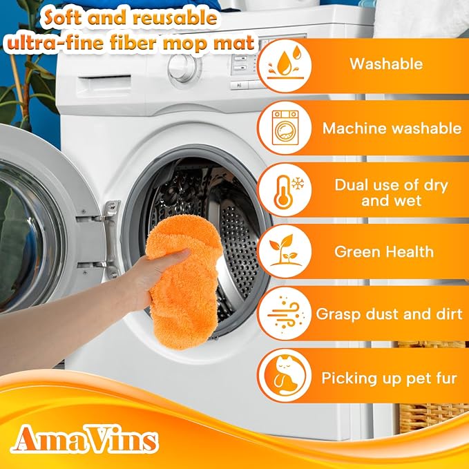 5 Pack Reusable Microfiber Mop Pads Compatible - Image 5