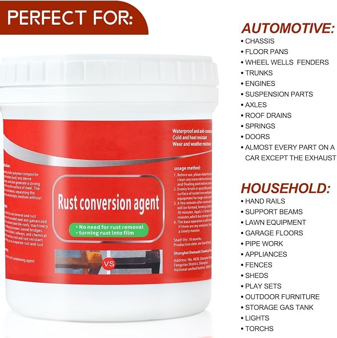 Water-Based Metallic Paint, Rust Removal Converter Metallic Paint, Rust Remover - Image 4