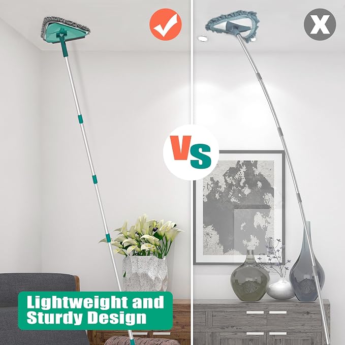 JEHONN Wall Cleaner Mop with Long Handle 82 Inches, 3-in-1 Ceiling Cleaning - Image 5