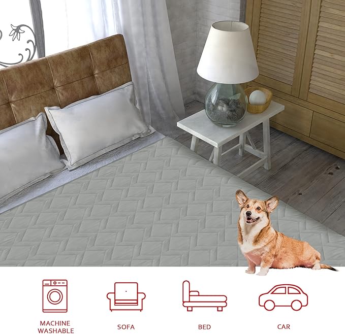 Moonsea Waterproof Dog Bed Cover Antislip Pet Blanket Sofa Couch Furniture Protector Cover for Kids Children Dog Cat(52" X 82")