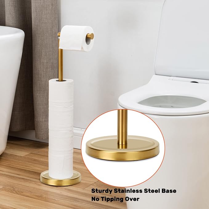 Toilet Paper Holder Stand Bathroom Toilet Paper Storage - Image 2