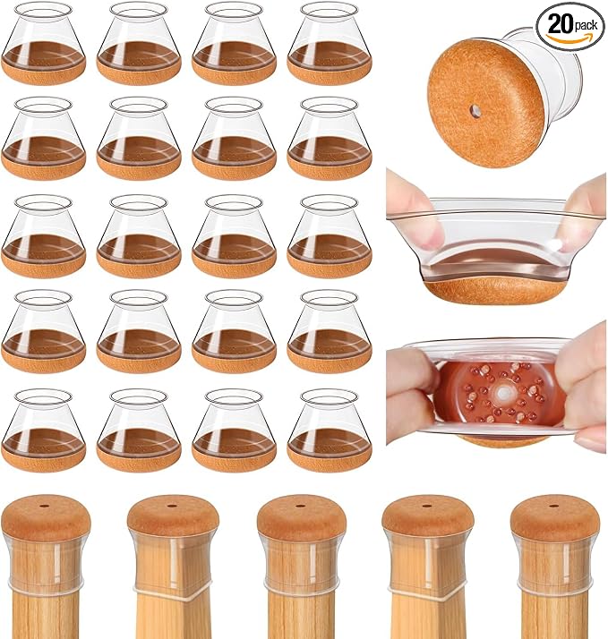20 Pcs Chair Leg Floor Protectors by OCONDA
