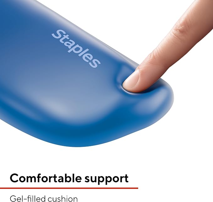 STAPLES Gel Keyboard Wrist Rest, Ergonomic Non‑Slip Wrist Support Cushion - Image 3