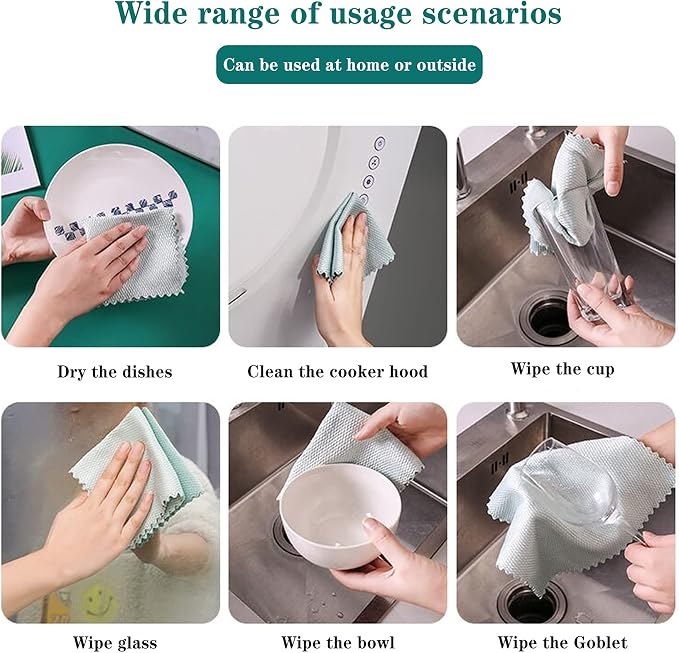 Streak Free Miracle Microfiber Cleaning Cloth, 15 Pack Nanoscale Lint Free - Image 4