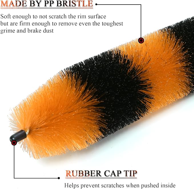 TAKAVU Master Wheel & Tire Brush, Easy Reach Wheel and Rim Detailing Brush Long - Image 2