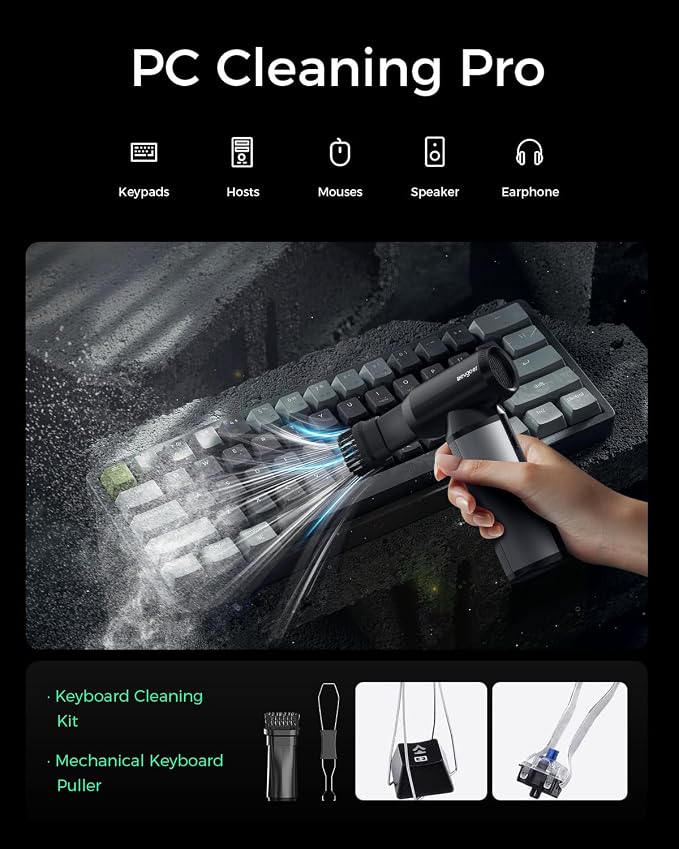 EG evoger Electric Air Duster, 180000RPM Super Power Handheld Cordless Air - Image 3