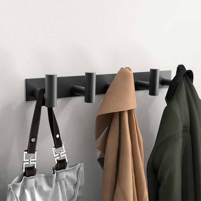 PMMASTO Coat Rack Wall Mounted, 5 "T Shaped Wall Hooks - Image 2