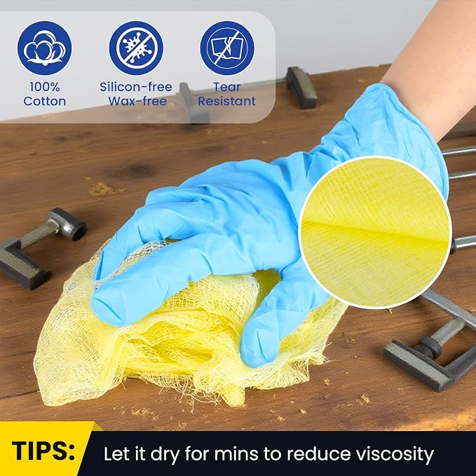 CAREGY 48Pcs Tack Cloth for Removing Dust from Woodworking, Sanding Particles - Image 4