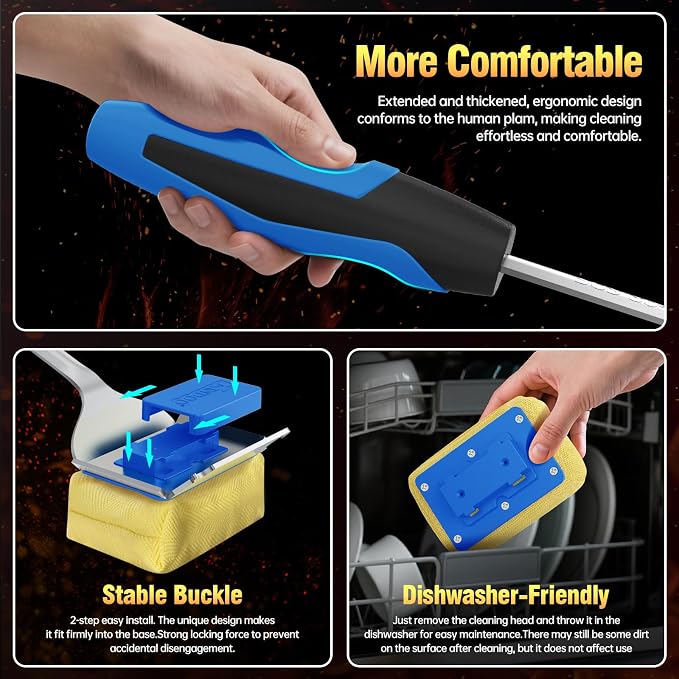 Grill Brush Bristle Free for Outdoor Grill, Steam Grill Cleaning Brush - Image 5