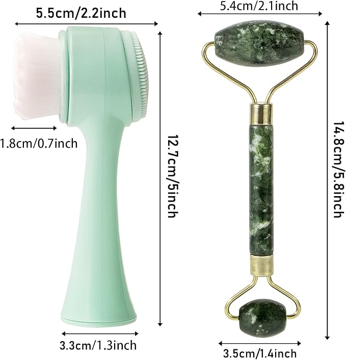 Face Brush 2 in 1, Silicone Facial Cleansing Exfoliating Brush Soft Bristles - Image 7