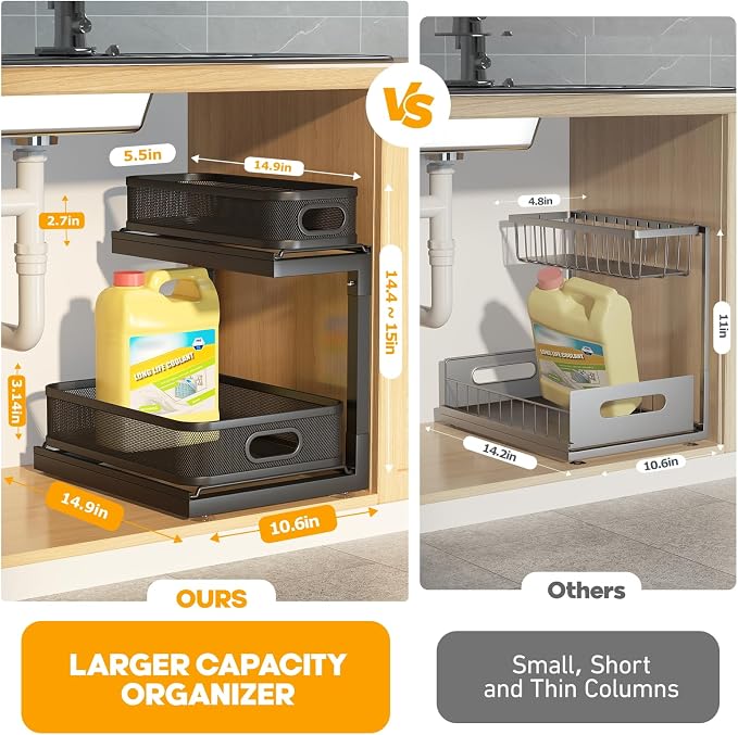 1-Pack Under Sink Storage Organizer - Image 2