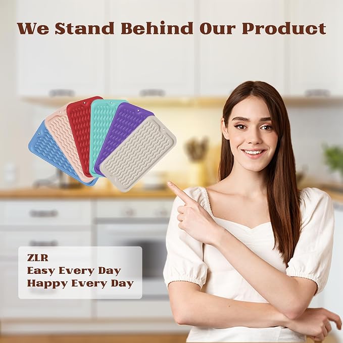 ZLR 2 Pcs Silicone Dish Drying Mats - Image 9