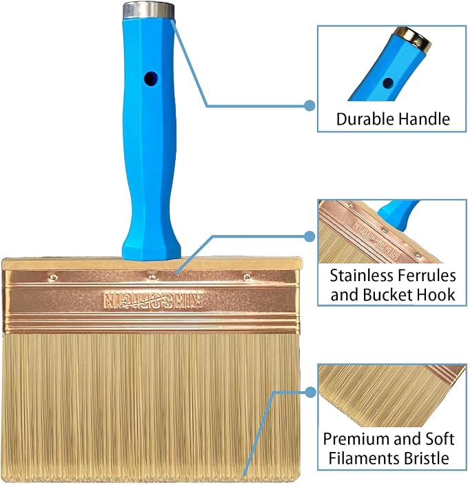 Deck Stain Brush, 6 Inch Deck Paint Brush - Image 3