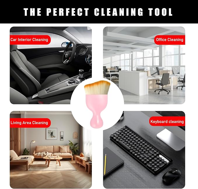 Car Interior Dust Brush, Soft Scratch Free Auto Detailing Brushes, Universal - Image 6