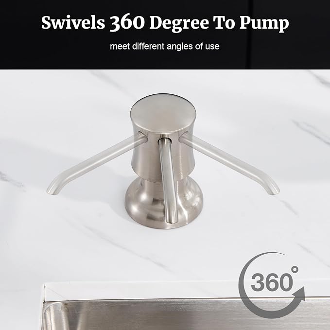 Sink Soap Dispenser for Kitchen Sink Brushed Nickel Upgrade - Image 8