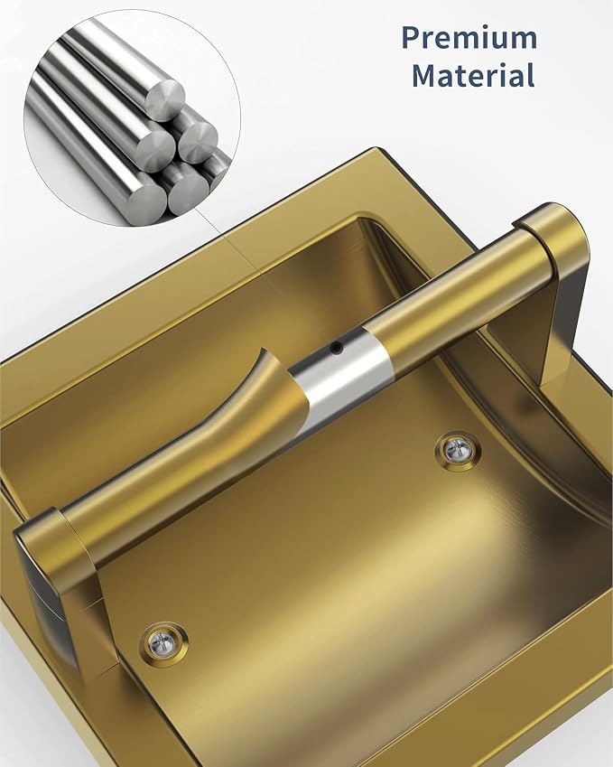 Recessed Gold Toilet Paper Holder, in Wall Toilet Paper Holder Pivoting - Image 3