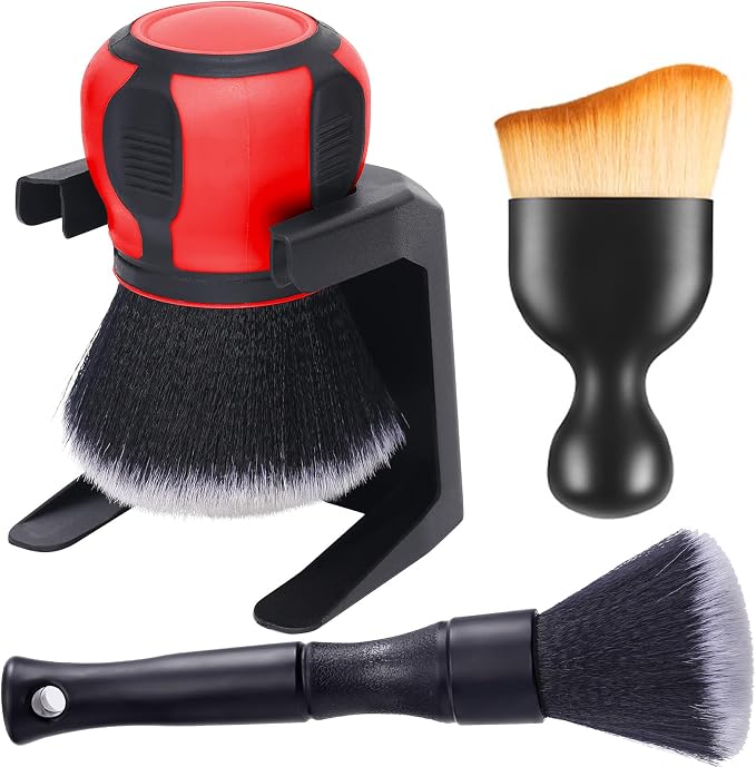 Car Ultra Soft Bristles Detailing Brushes, Curveball XL Synthetic Brushes by Birbenben