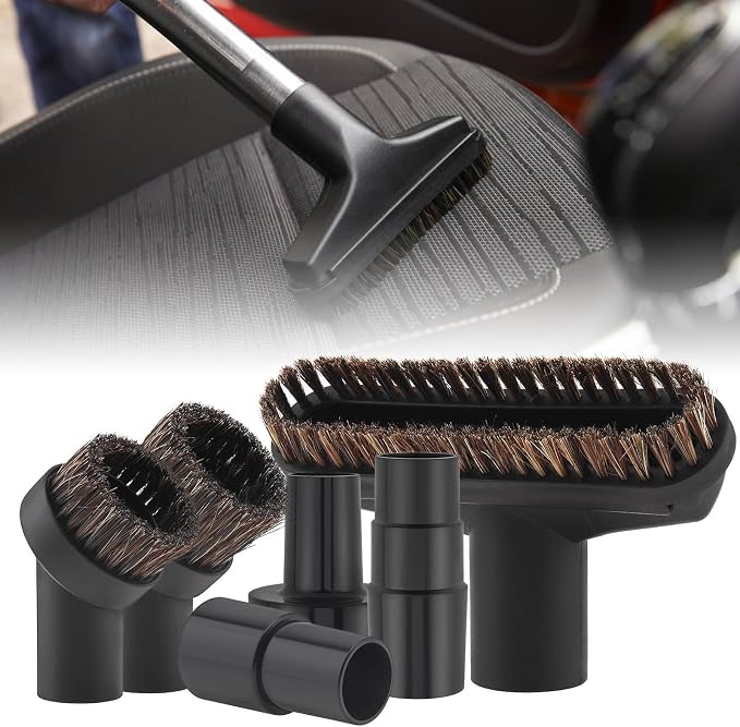 Vacuum Brushes 6PC, 1.26inch Horse Hair Vacuum Attachment, 5.9inch Vacuum Floor by TQEONKL