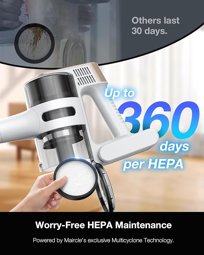Cordless Stick Vacuum Cleaner for Home, Lightweight Rechargeable Vacuum - Image 9