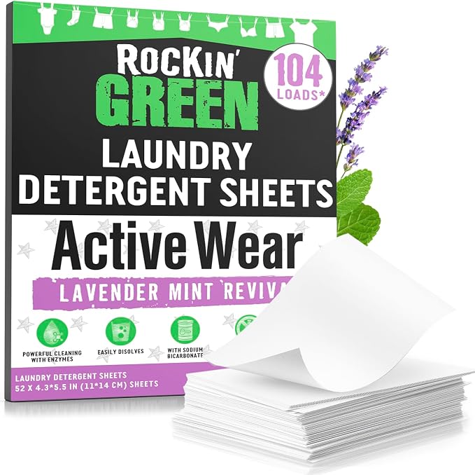 Rockin' Green Active Wear Travel Laundry Detergent Sheets by RockinGreen