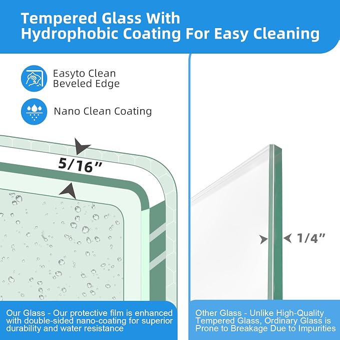 Shower Door, 56-60" W x 74" H Frameless Single Sliding Shower Doors - Image 5