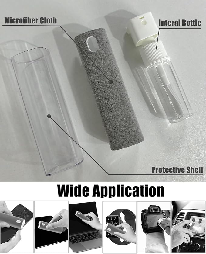 Screen Cleaner Car Screen Cleaner Spray and Wipe Mini Cleaning Kit - Image 2