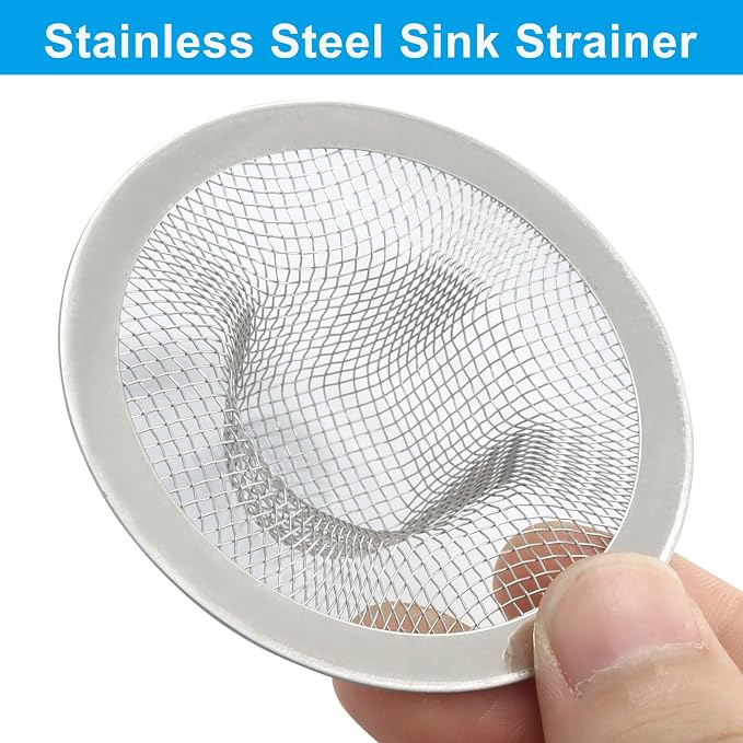 4 Pack Heavy Duty Stainless Steel Kitchen Sink Strainer, 2.75" Top / 1" Mesh - Image 5