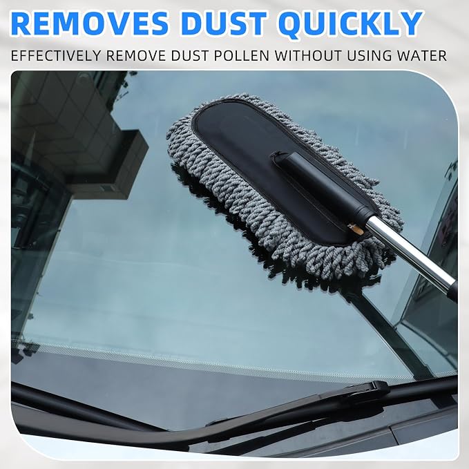 Tanlade 2 Pack Microfiber Car Duster Exterior Scratch Free - Image 4