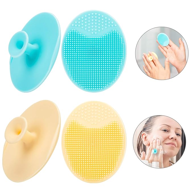 4 Pack Face Scrubber, JEXCULL Soft Silicone Facial Cleansing Brush Face - Image 8
