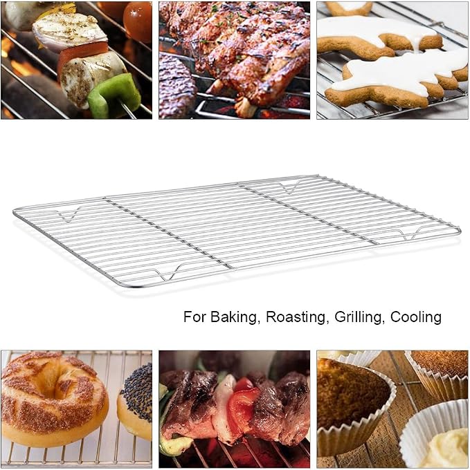 P&P CHEF Cooling Baking Rack Pack of 2, Stainless Steel Cooling Racks - Image 5