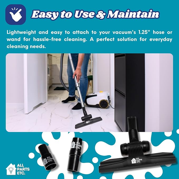 Vacuum Attachments for 1.25" Vacuum Cleaner | Gulper Floor Tool for Hoover - Image 5