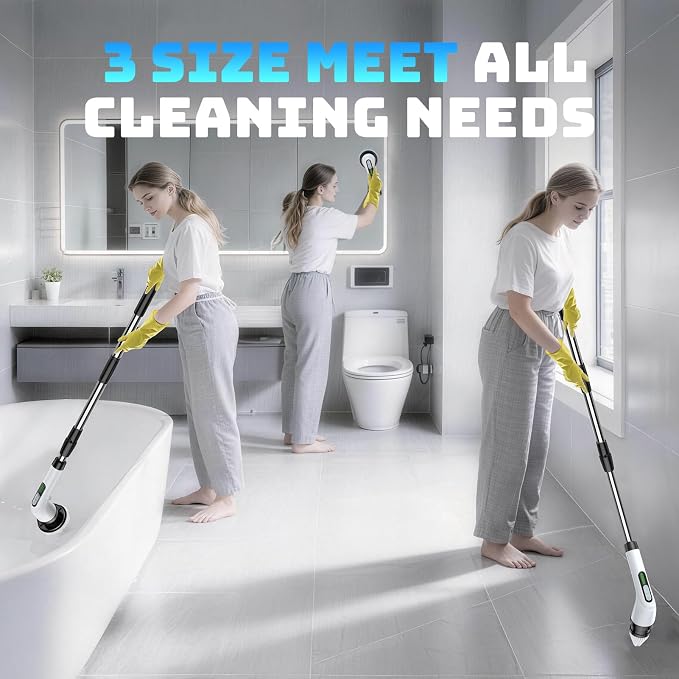 Electric Spin Scrubber, Powerful 2-Speed Cleaning Brush, IPX7 Waterproof - Image 5