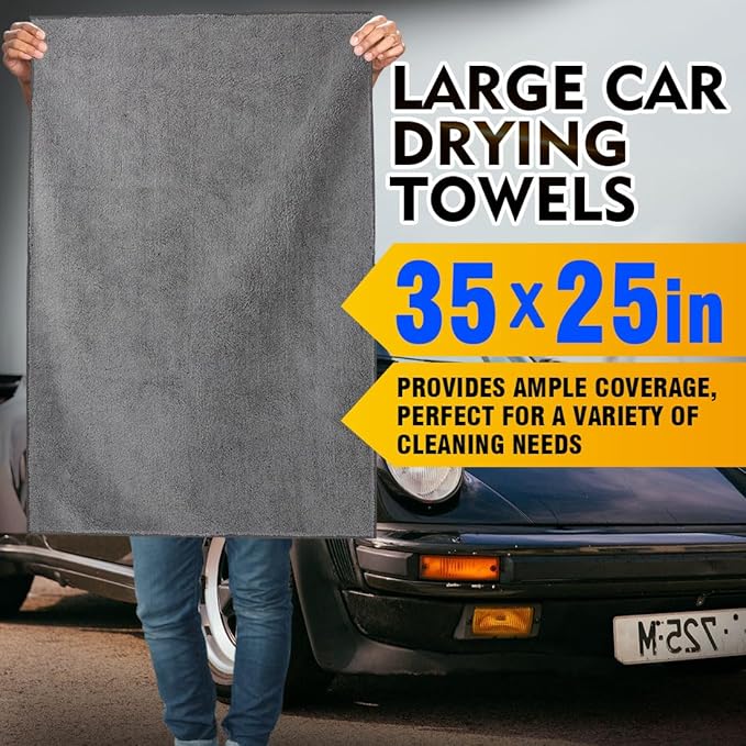 HOMEXCEL Car Drying Towels, 2 Pack Professional Microfiber Towels - Image 2