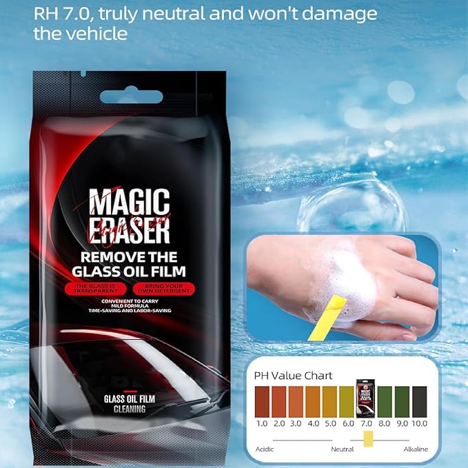 Car Glass Film Magic Cleaning Sponge, Non-Scratch Windshield Oil Film Remover - Image 7