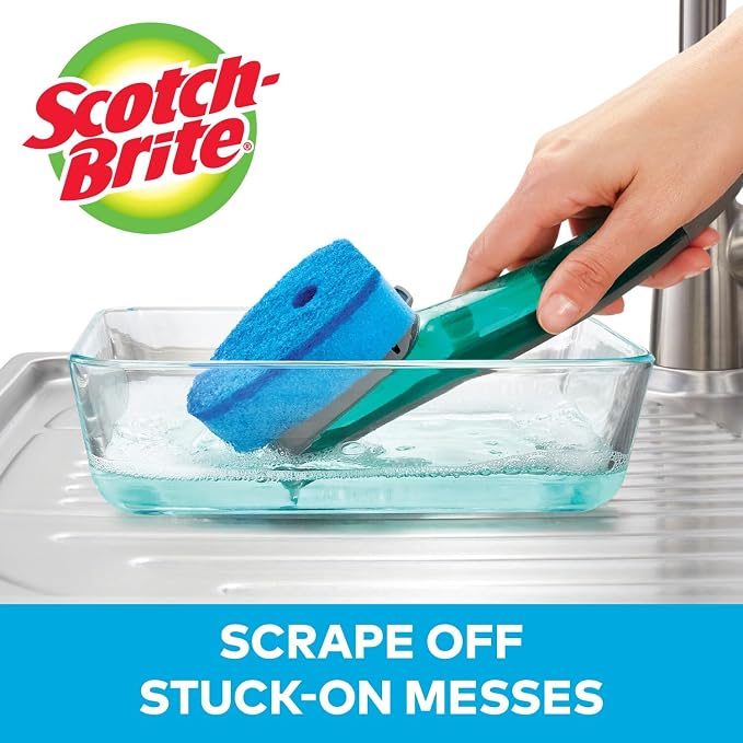 Scotch-Brite Advanced Soap Control Non-Scratch Dishwand Kit, 1 Dish Wand & 5 - Image 5